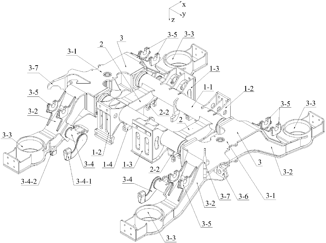 Compact type bogie with internally-arranged axle boxes for subway vehicle