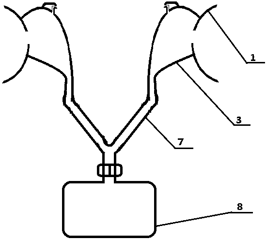 Carry-on overflowed milk recycling device