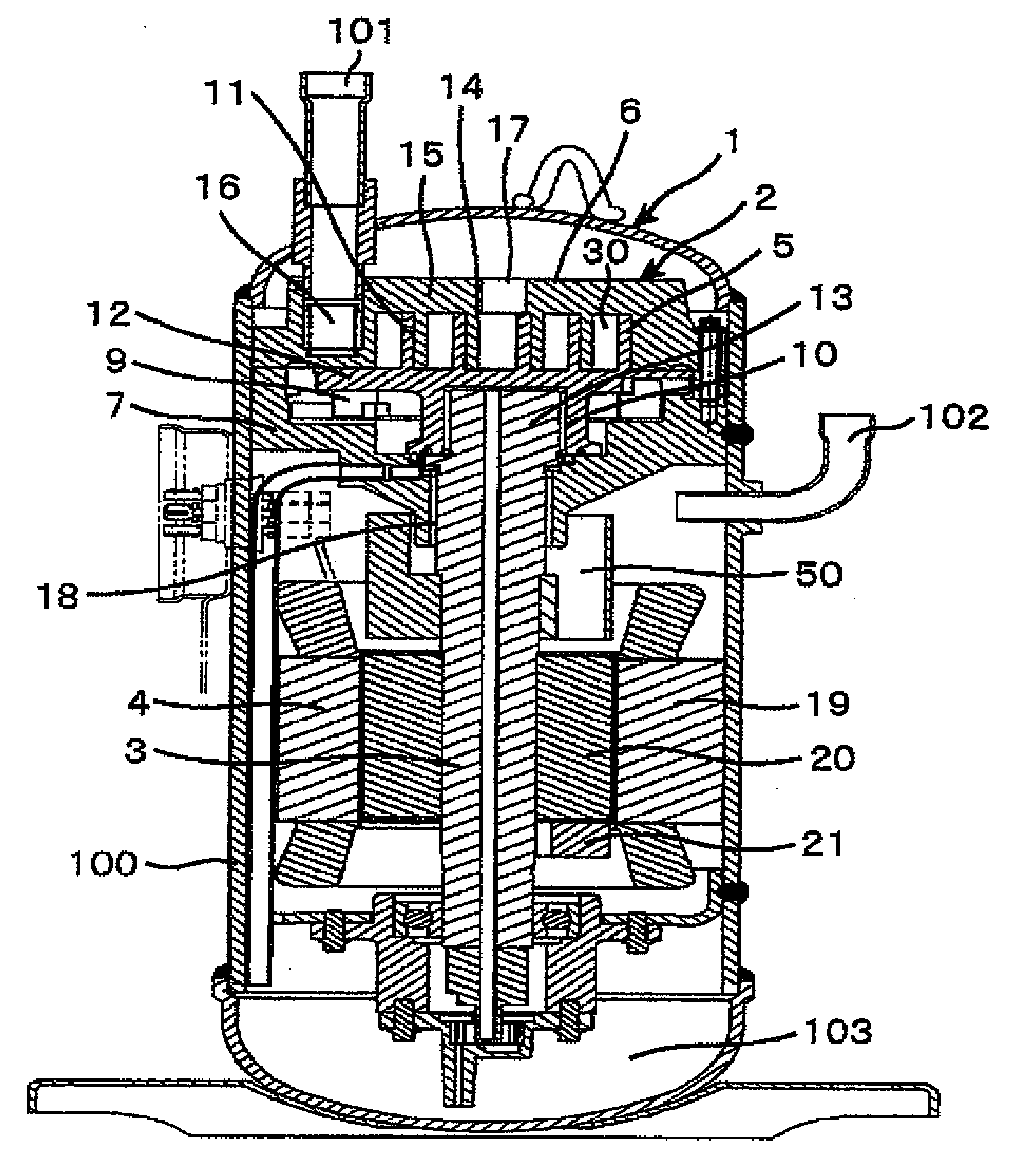 Revolution type compressor