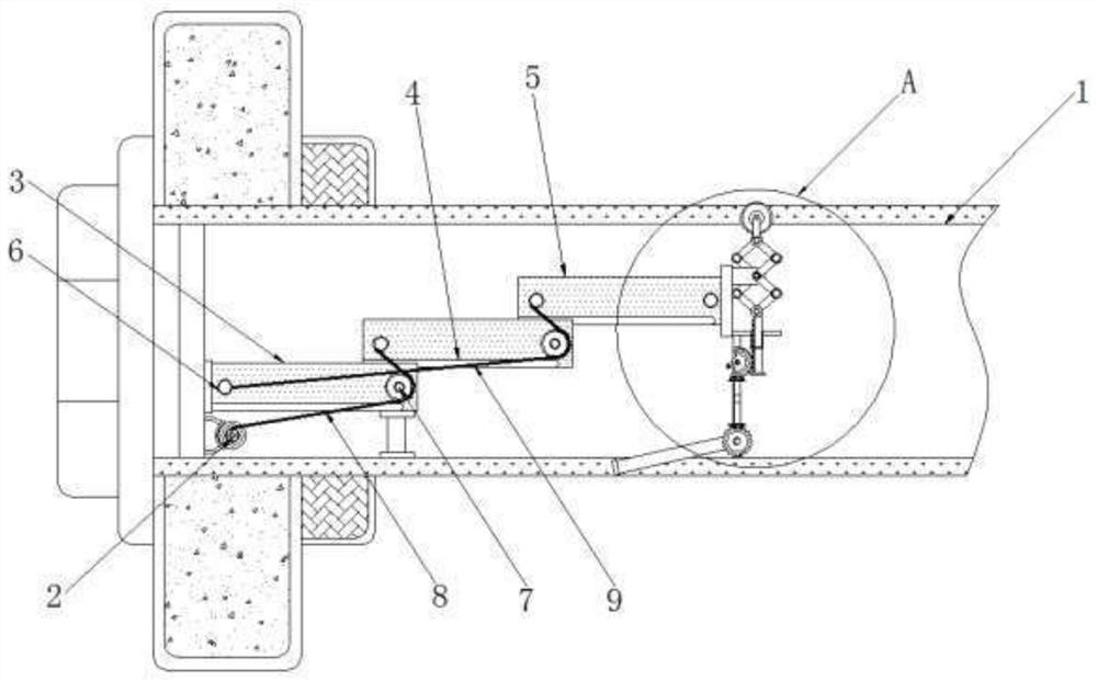 Mechanical device for removing wound yarn from warp beam of textile machinery