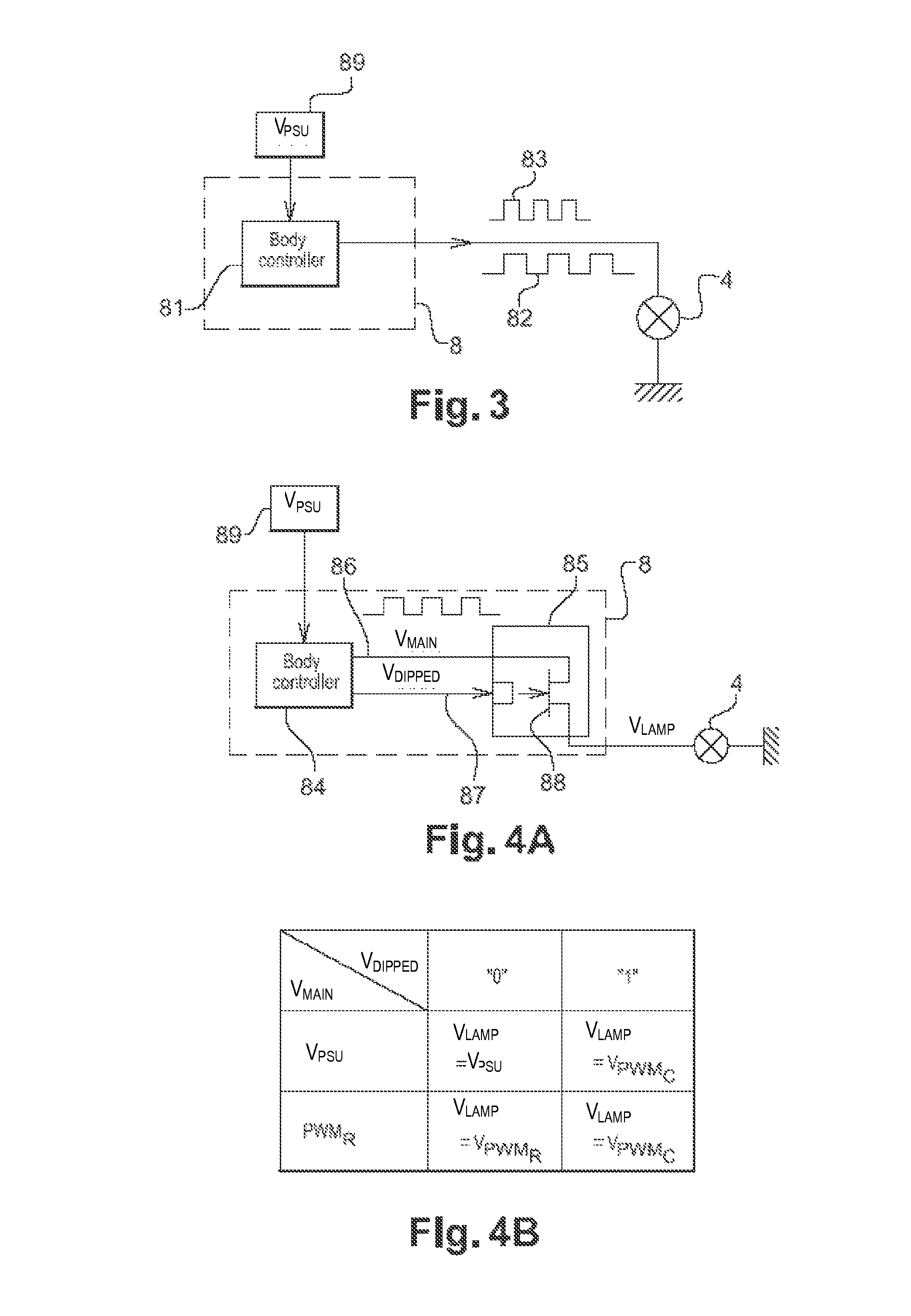 Method of supplying power to an automobile headlight lamp and headlight using that method