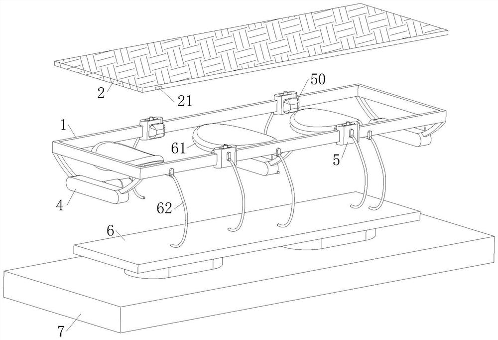 Comfortable radiotherapy body position fixing frame