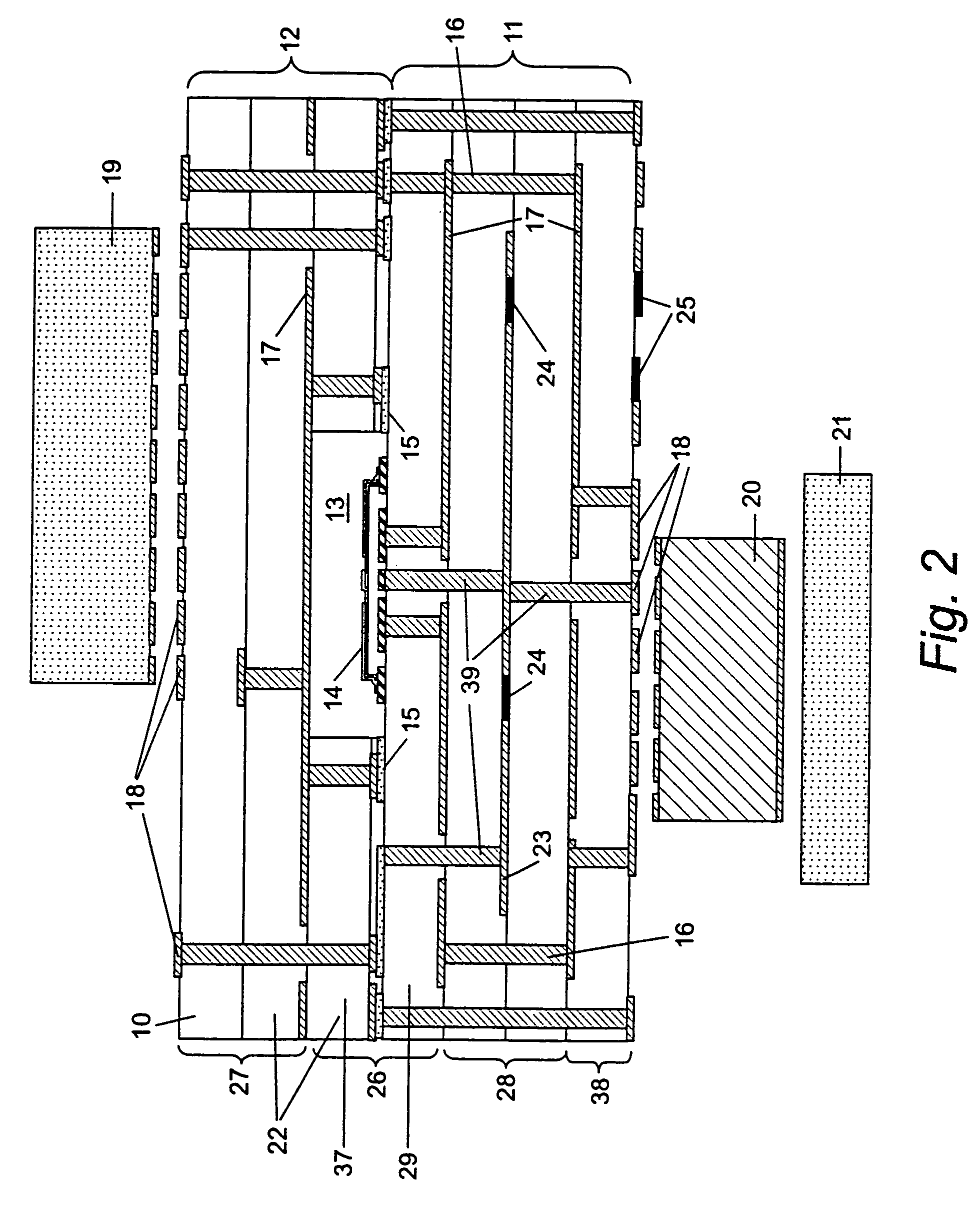 Method of fabricating radio frequency microelectromechanical systems (MEMS) devices on low-temperature co-fired ceramic (LTCC) substrates