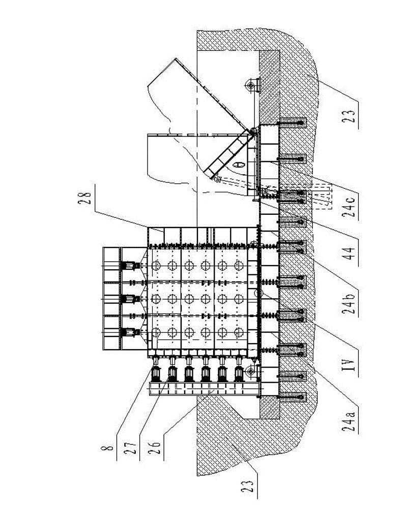 Three-way load large-scale three-dimensional analog simulation test system