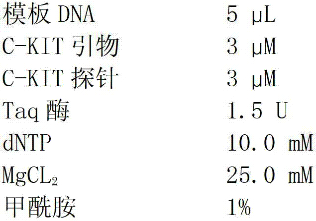 Probe, primer and detection kit for detecting C-KIT gene mutation