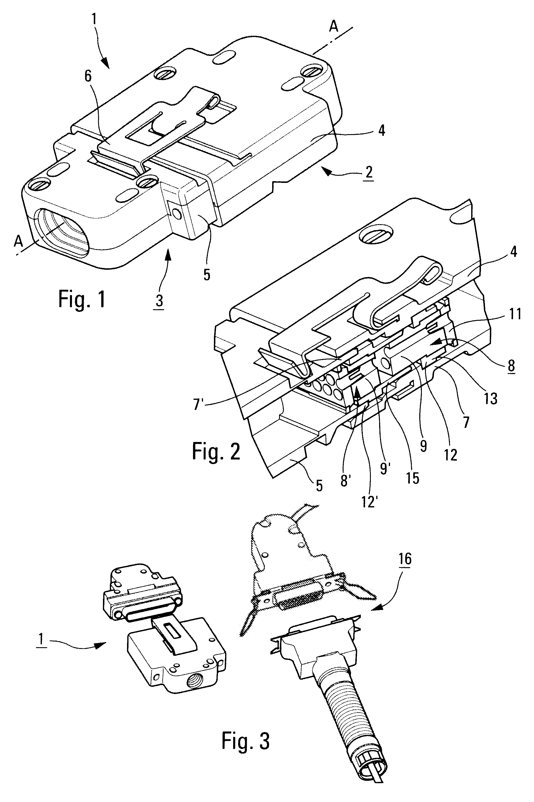 Locking device for a shielded sub-miniature connection assembly