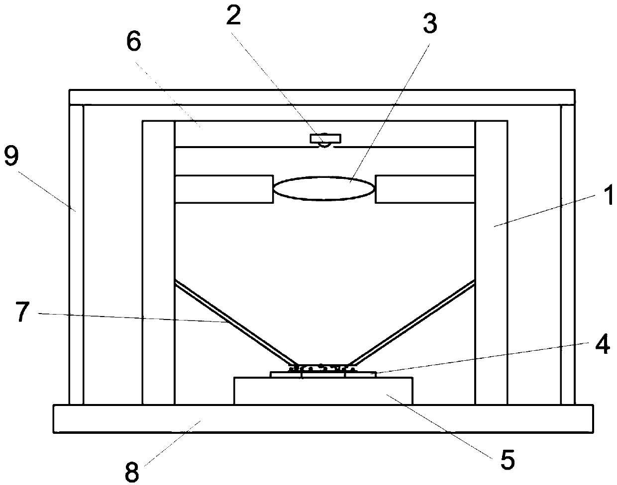 Cell size measurement device of lensless imaging system and measurement method of measurement device