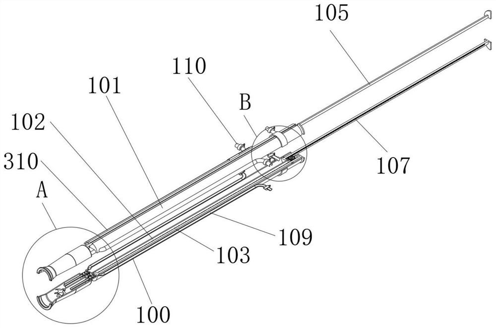 Gynecological tumor cleaning device with graded flushing structure