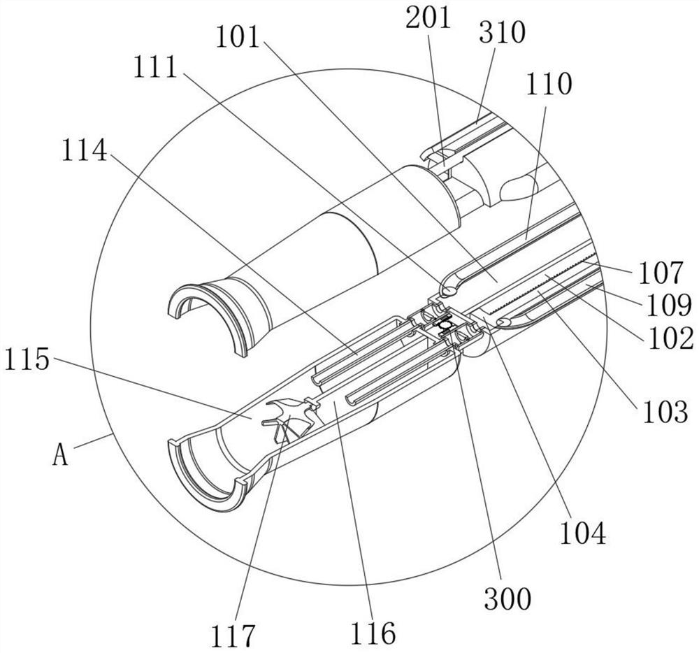 Gynecological tumor cleaning device with graded flushing structure