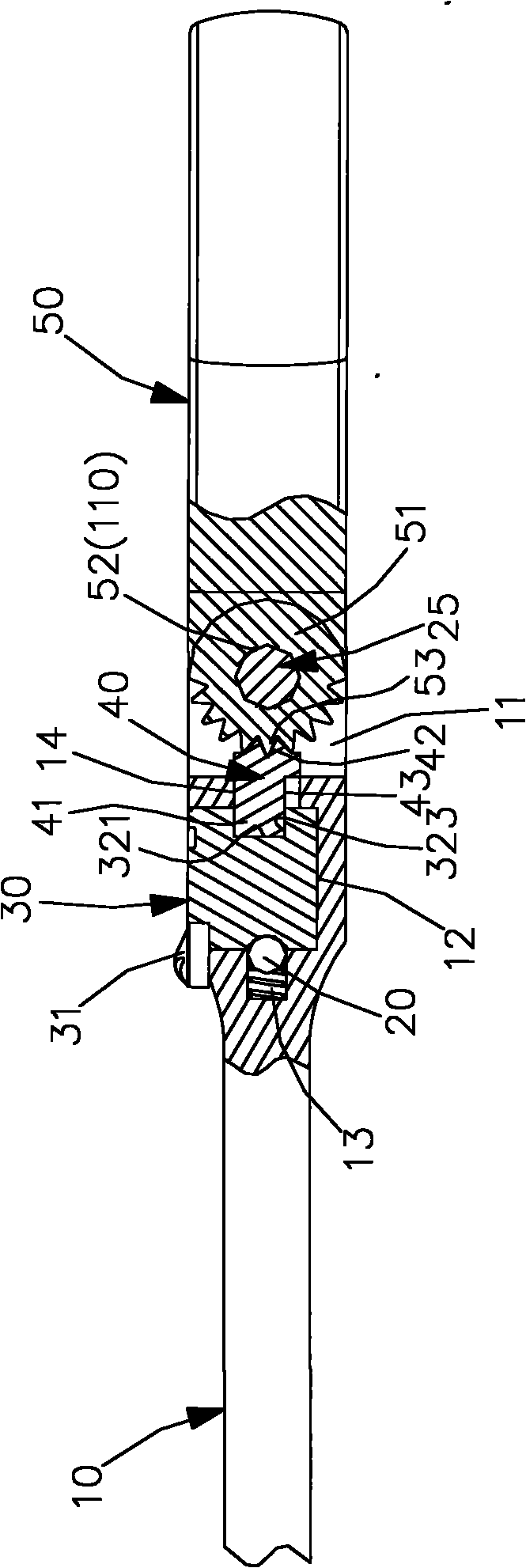 Tool head positioning structure of head shaking wrench