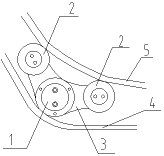 Separating angular shaft of hand-held belts used for escalator