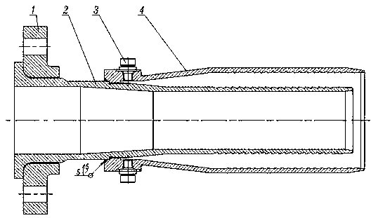 Ocean flexible composite pipeline end portion buckling-pressing connector