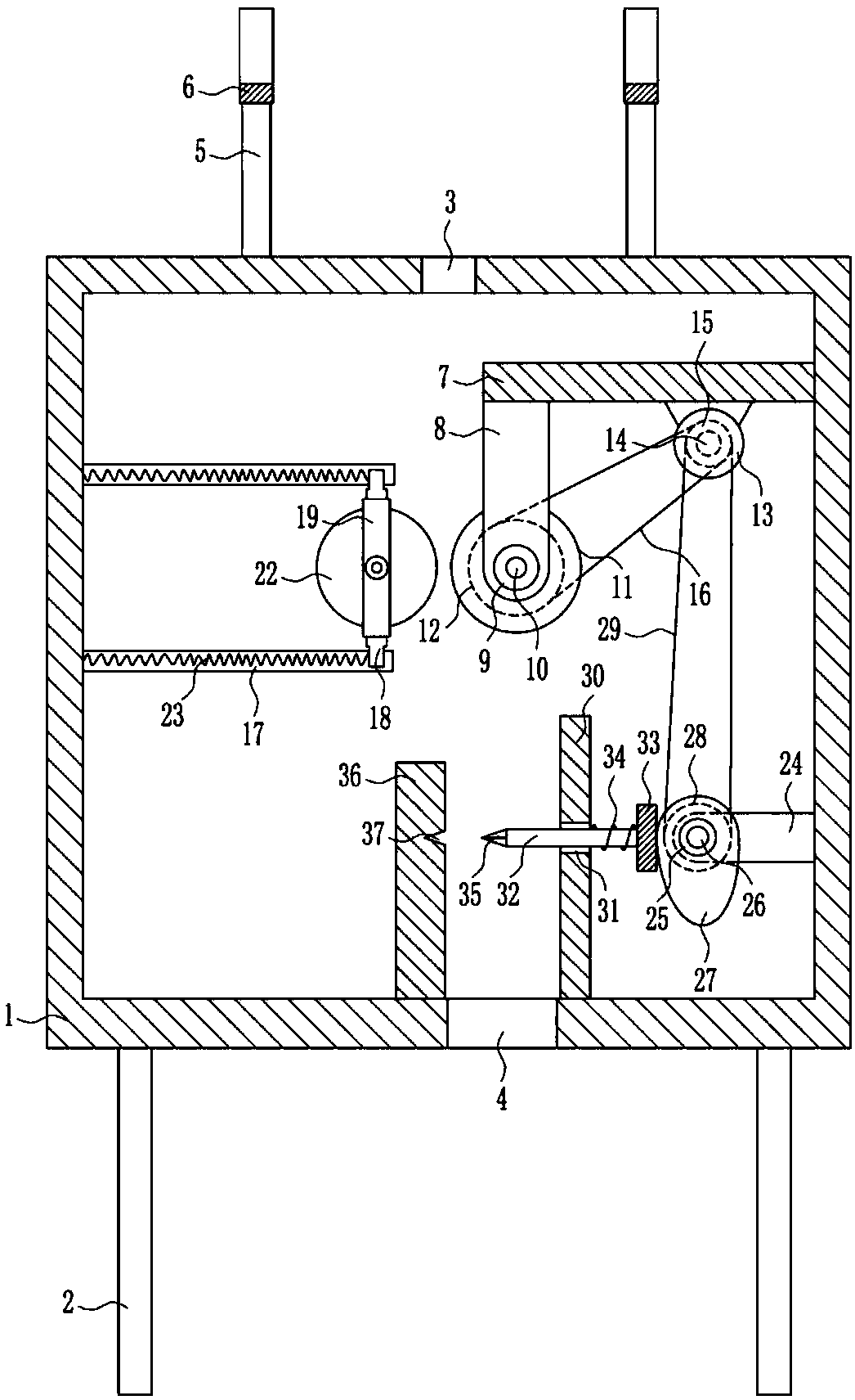 Wire harness cutting-off equipment for instrument production