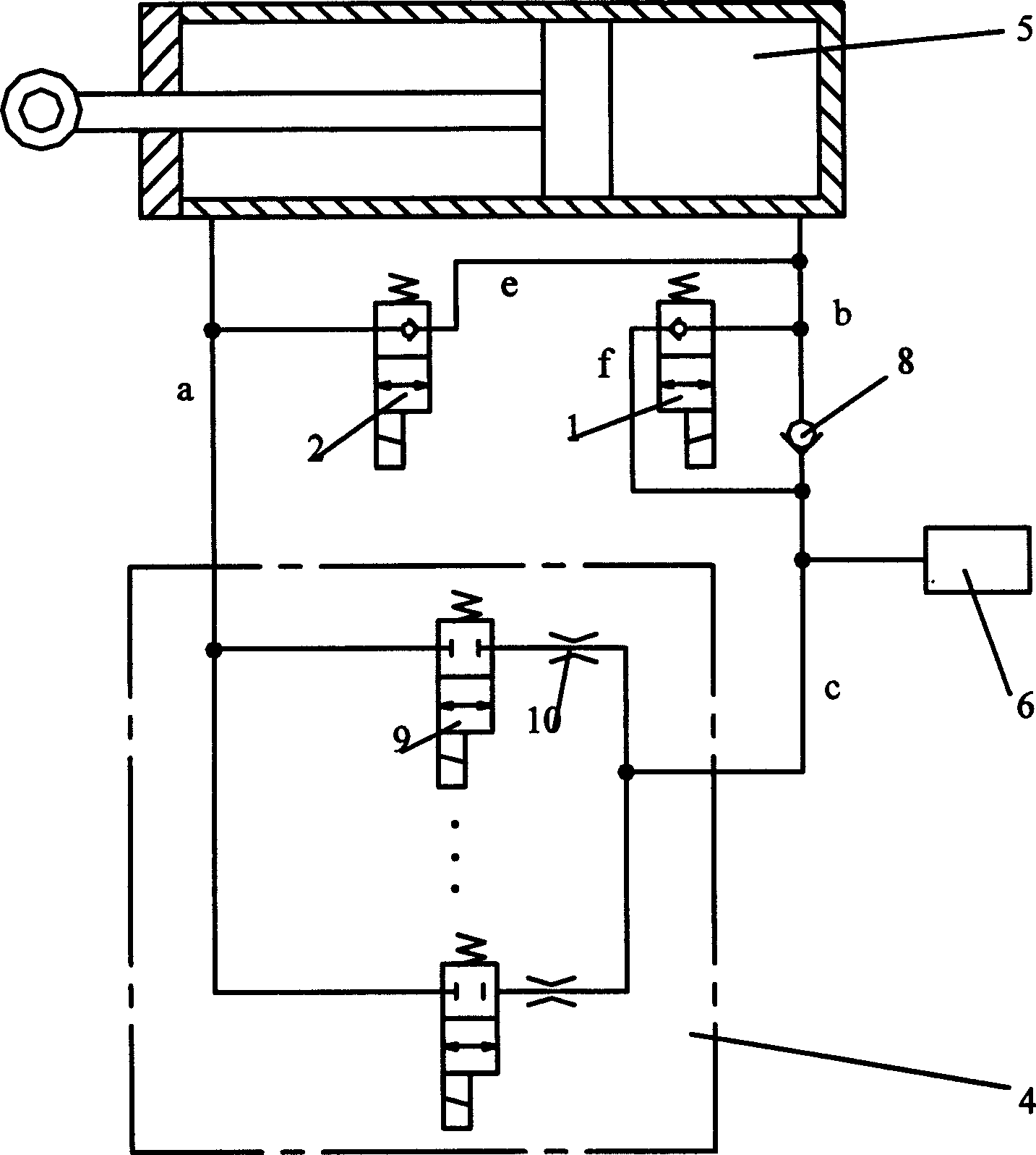 Vehicle hydraulic damper with actively adjustable damping for semiactive suspension