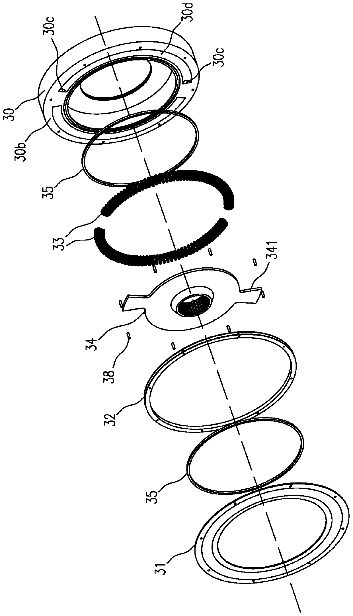 A low stiffness clutch and a driven mechanism used therein