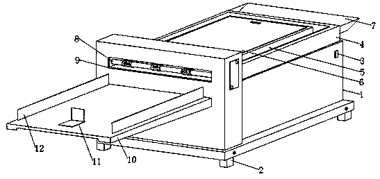 An adjustable creasing device for corrugated paper