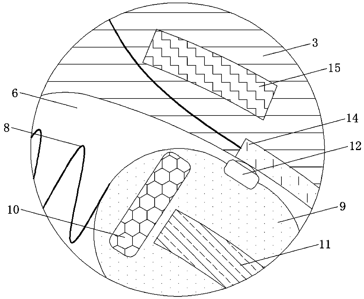 External variable-resistance anti-stall furniture coating stirring auxiliary device