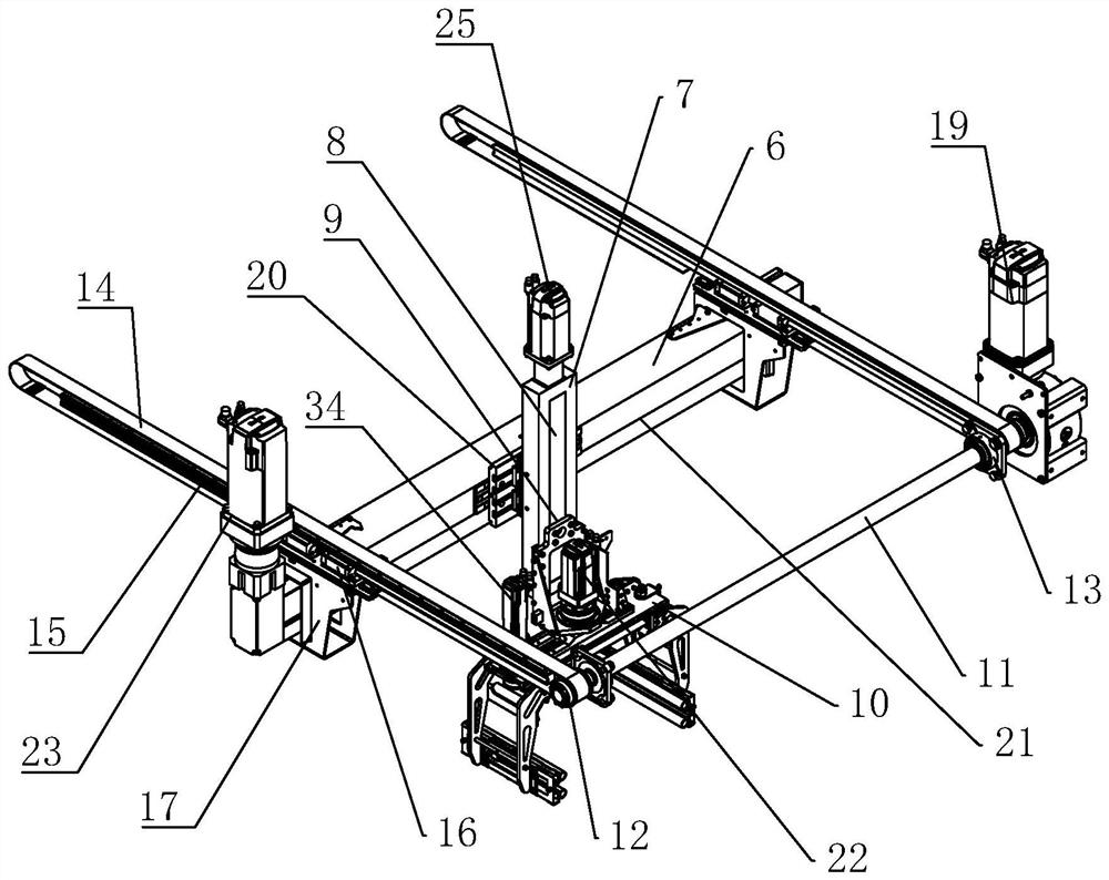 Five-axis linage automatic grouping device