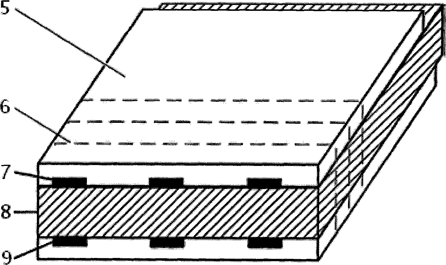 Double-face nanometer band electrode array integration sensor capable of being cut and method for manufacturing same