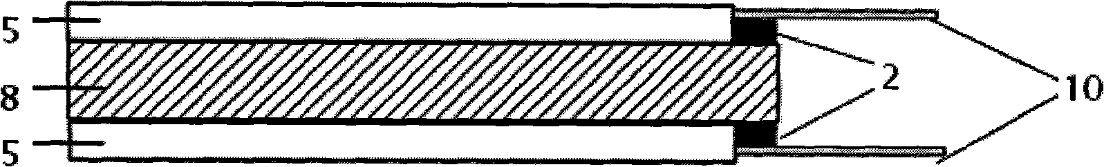 Double-face nanometer band electrode array integration sensor capable of being cut and method for manufacturing same