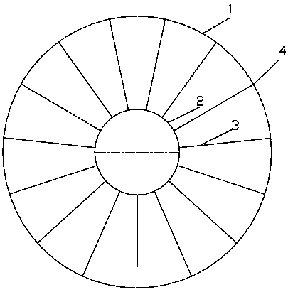 Electron beam welding method for dense rectangular ring welding lines of outer ring face