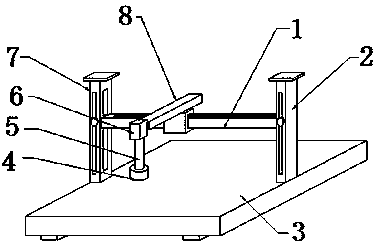 Plate glass high-precision positioning detection working platform