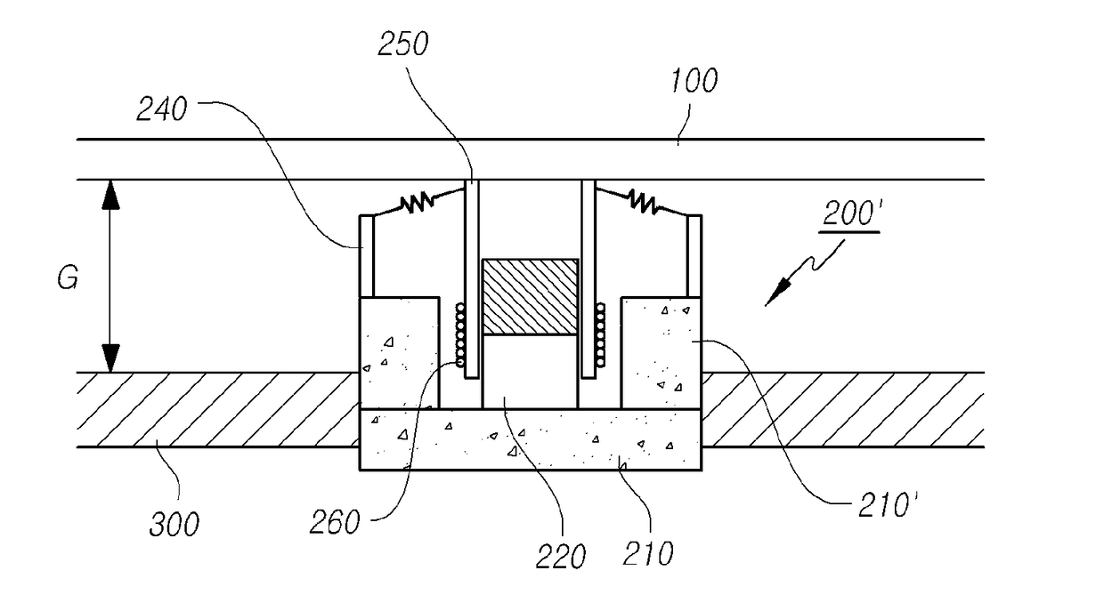 Panel vibration type sound generating display device