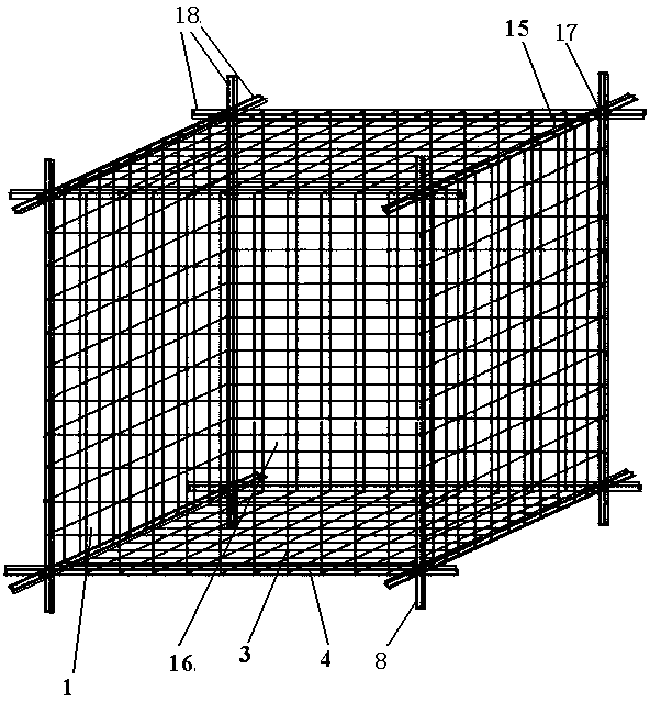 Three-fork head cage body for constructing dam or closure plug