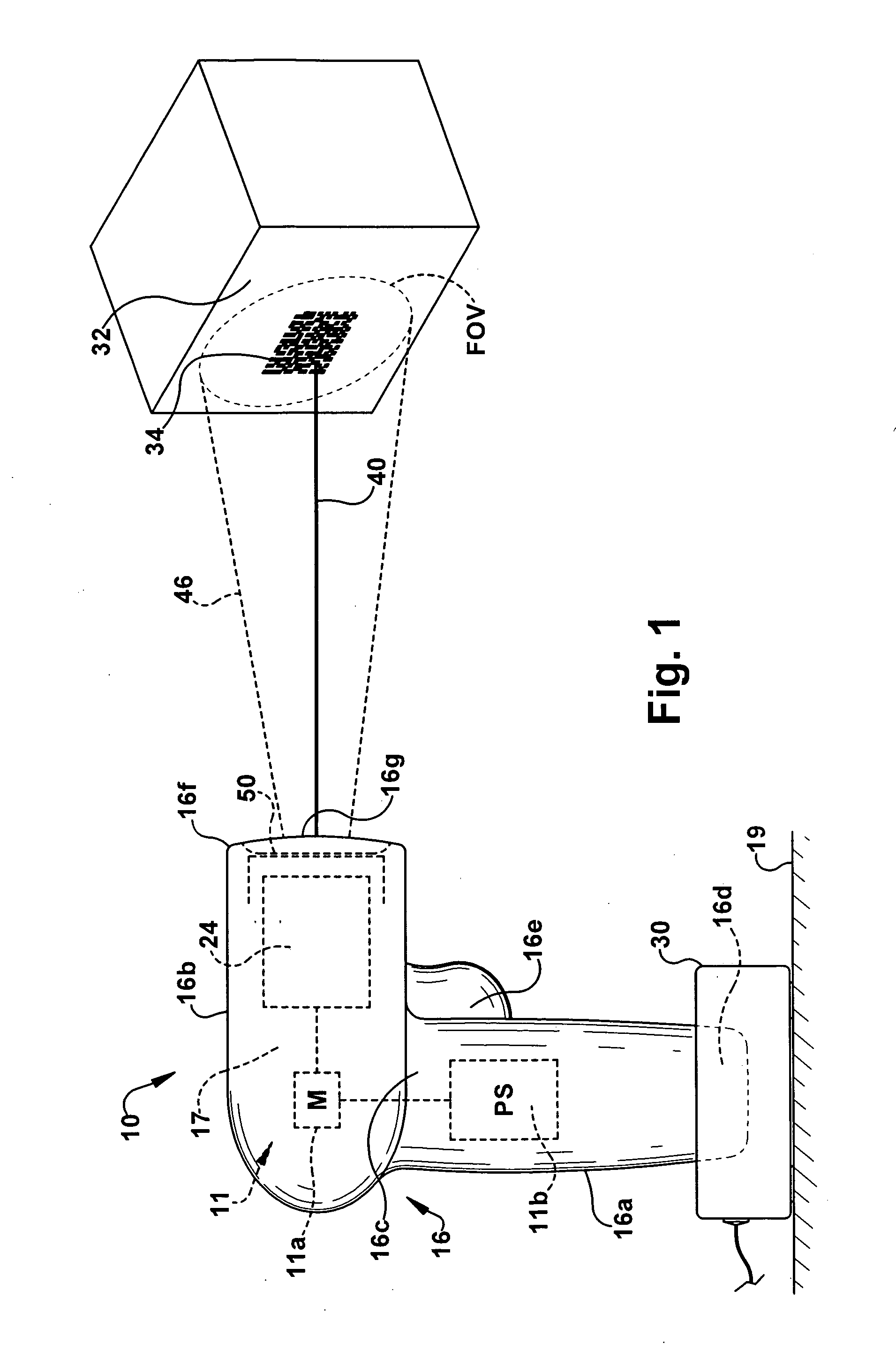 Illumination system including a curved mirror for an imaging-based bar code reader