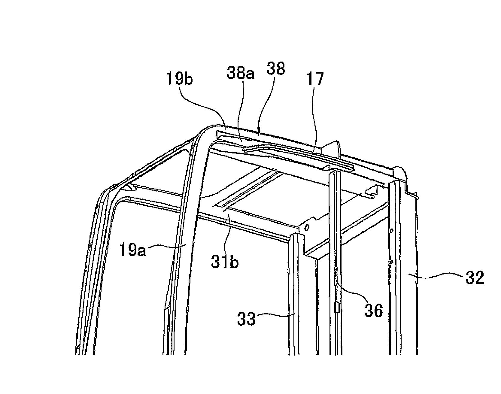 Cab structure of construction machine