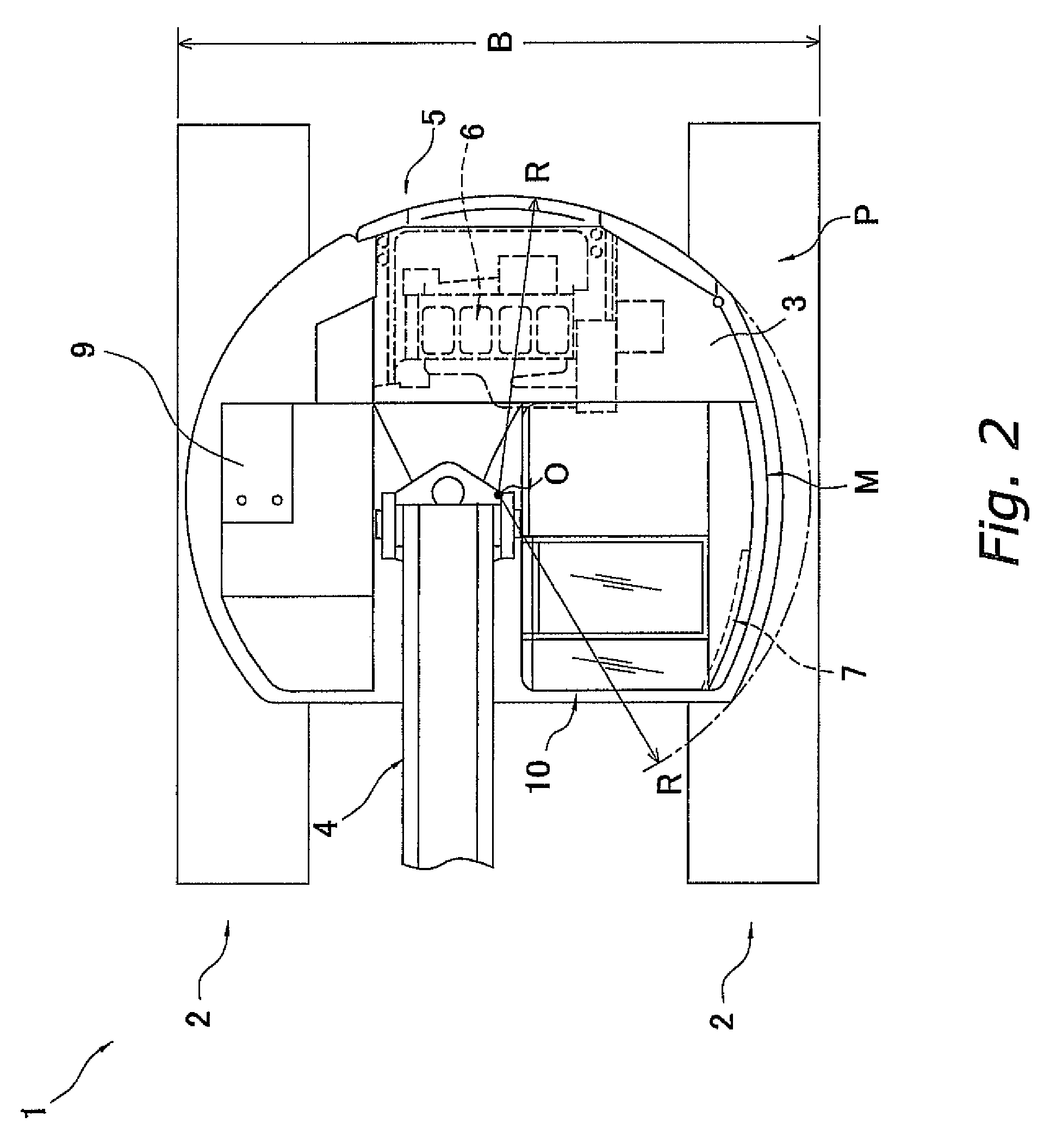 Cab structure of construction machine