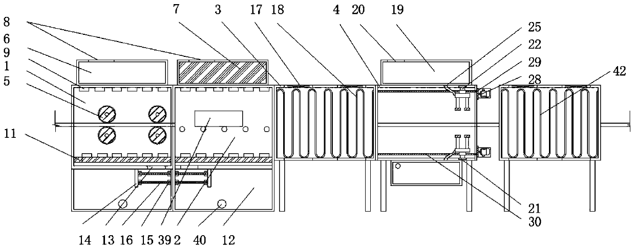 Alkali wash degreasing and drying integrated drying spraying machine for color plate