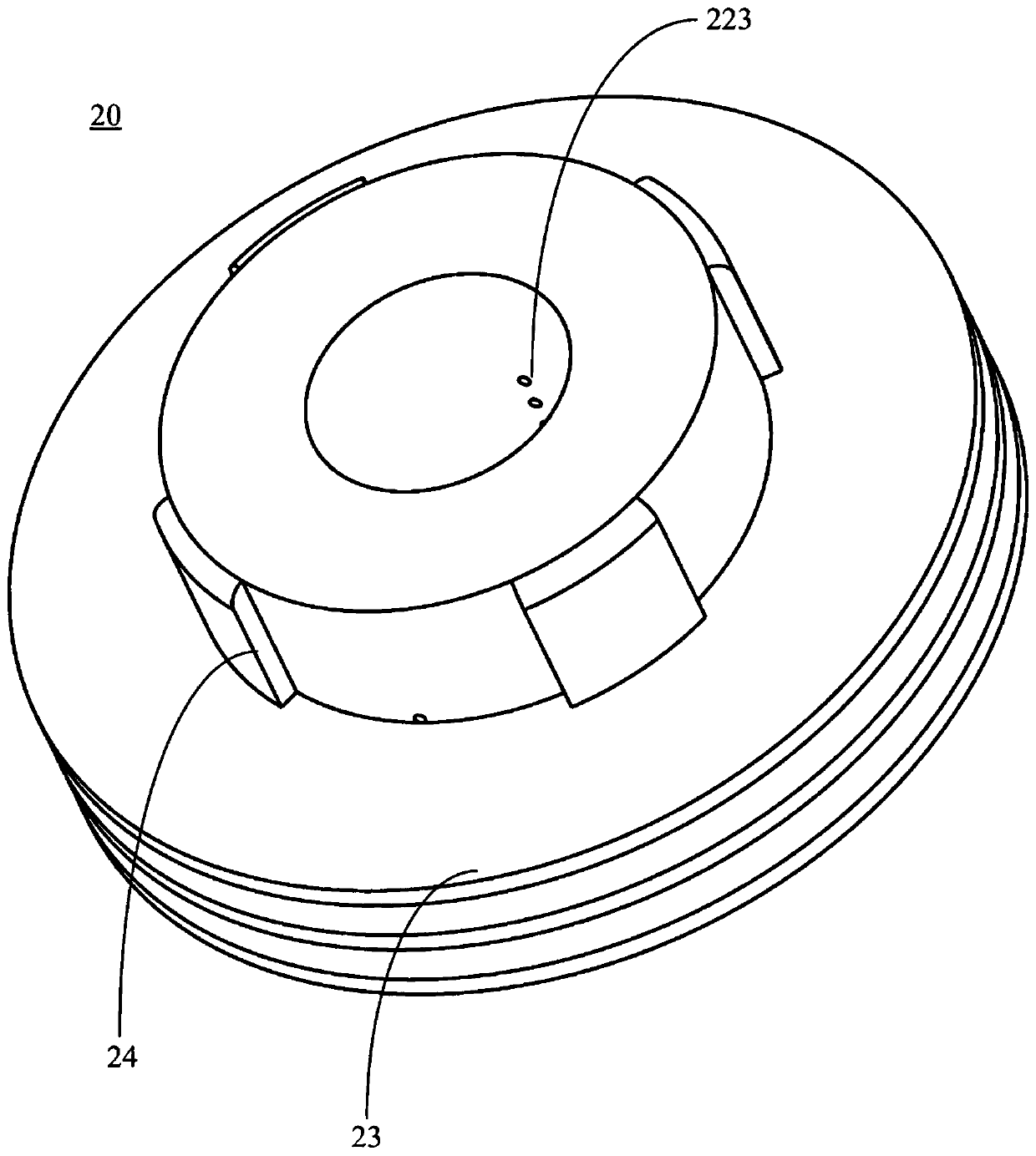 Synchronizing device, synchronizing device speed regulating system and vehicle