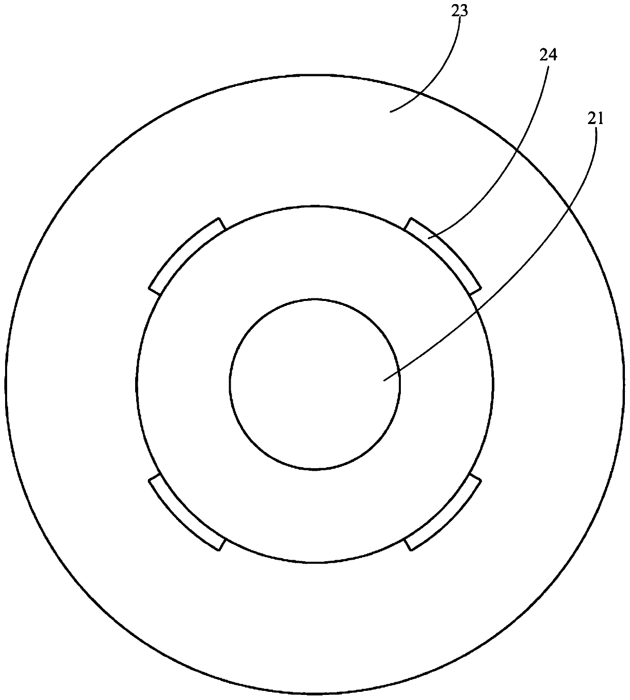 Synchronizing device, synchronizing device speed regulating system and vehicle