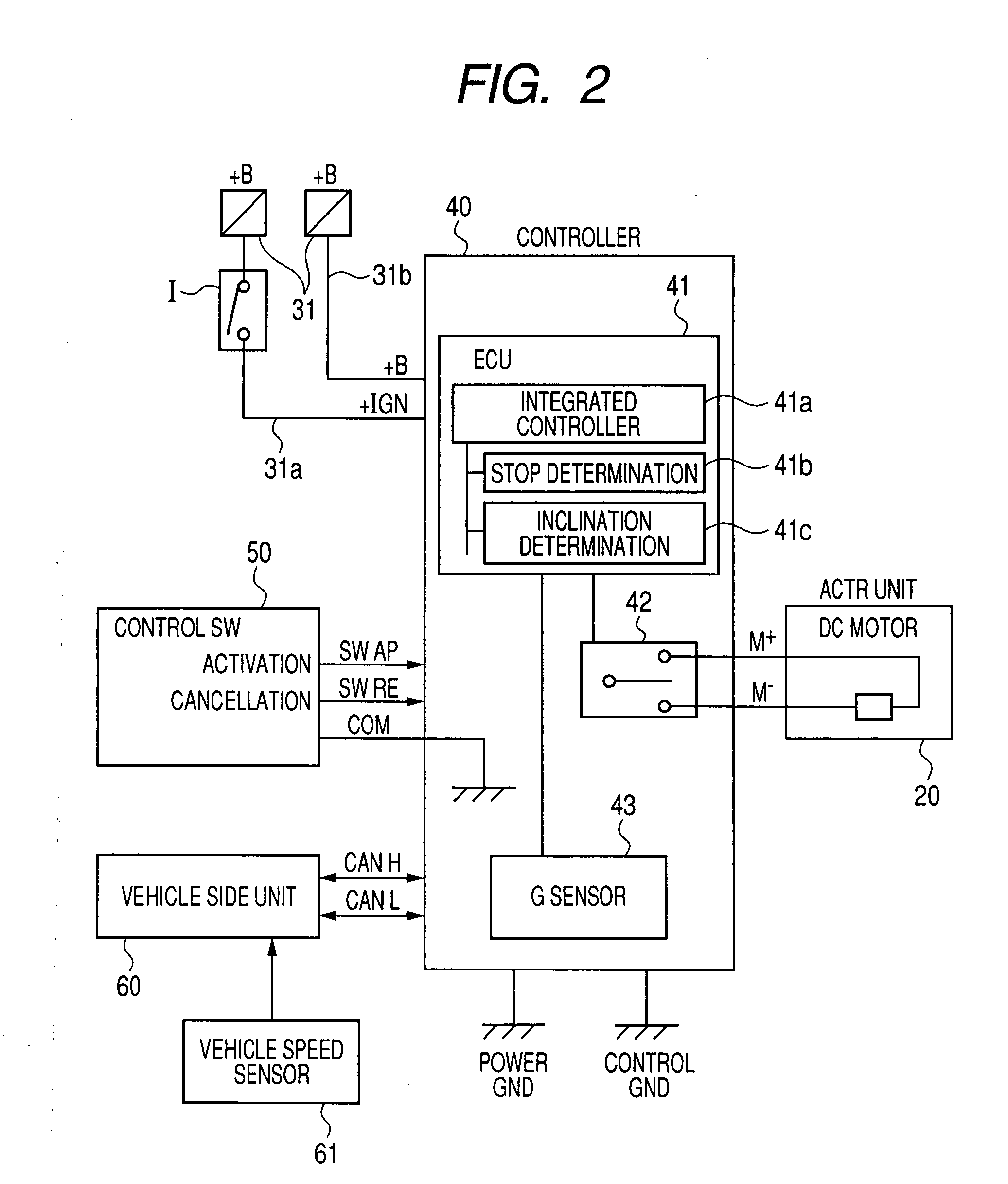 Electric parking brake control system