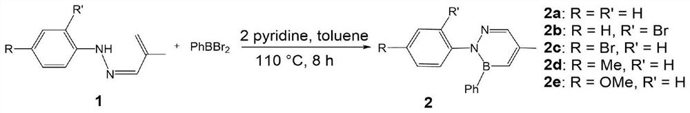 Method for simply preparing boron-nitrogen pyridine compound
