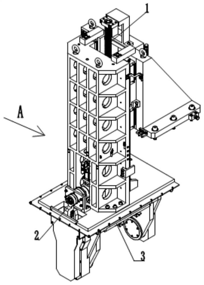 Inverted swing worktable of multi-line cutting machine