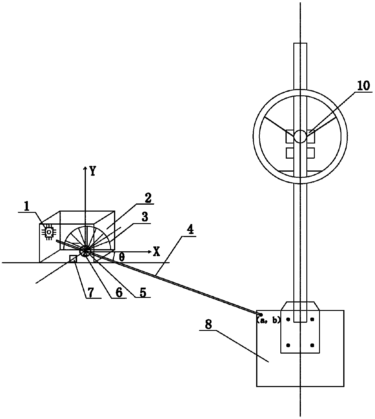 Baffle lifting height monitoring device and method based on image processing