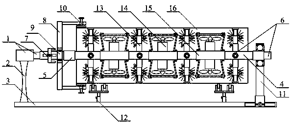 Efficient pipeline anti-corrosion treatment device