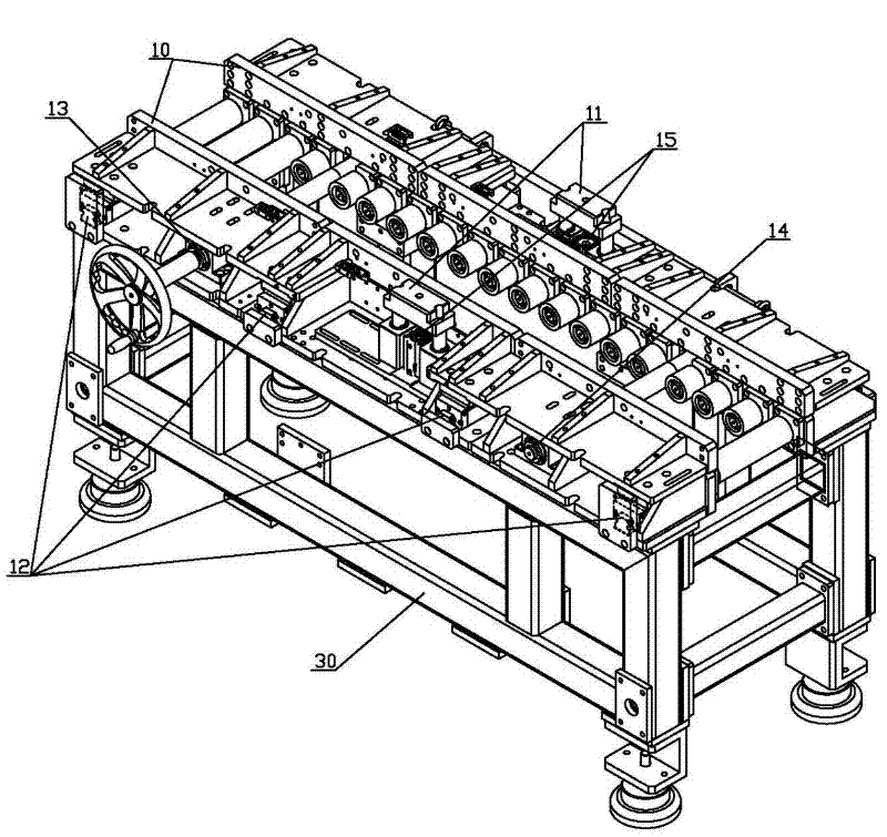 Caterpillar track four-axis automatic screwing machine