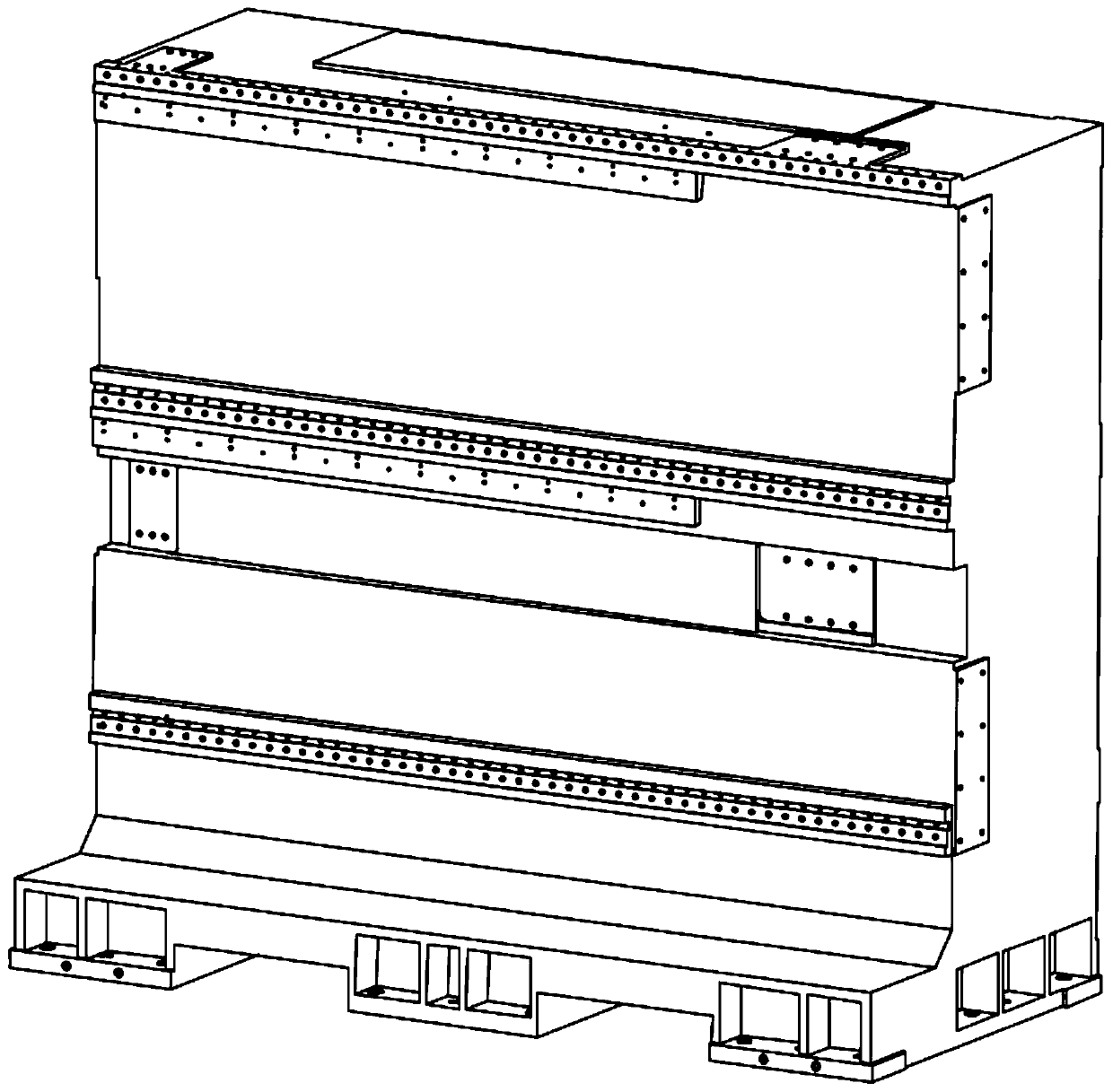 A five-axis compound machining center with horizontal cradle structure