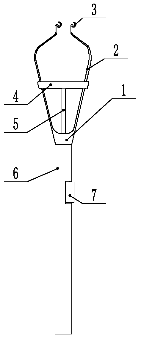 A reverse chopping forceps that can be controlled with one hand