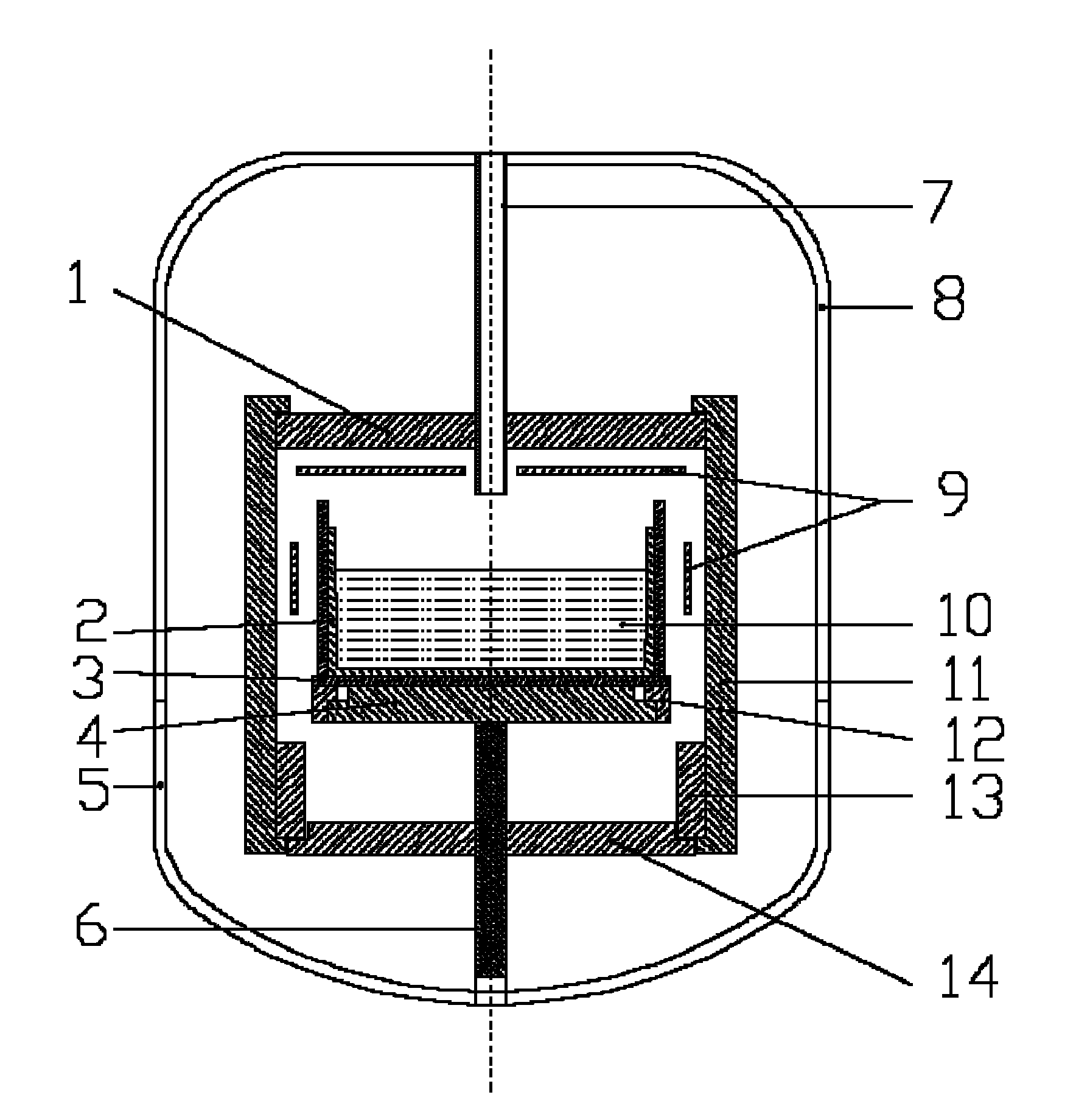 Thermal field structure used in polycrystalline silicon ingot furnace for controlling crystal growth interface