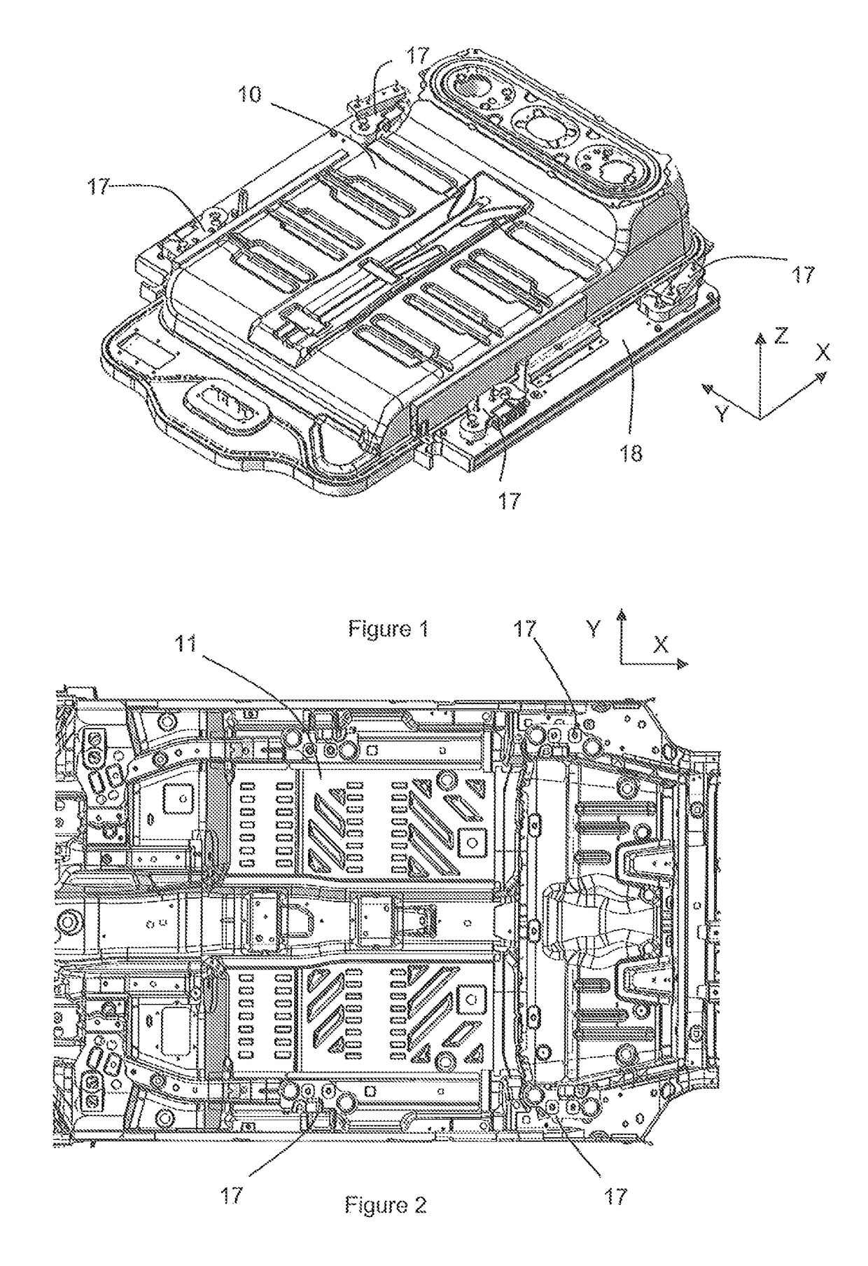 System for locking / unlocking an object under a structure having a hook for drawing and supporting same