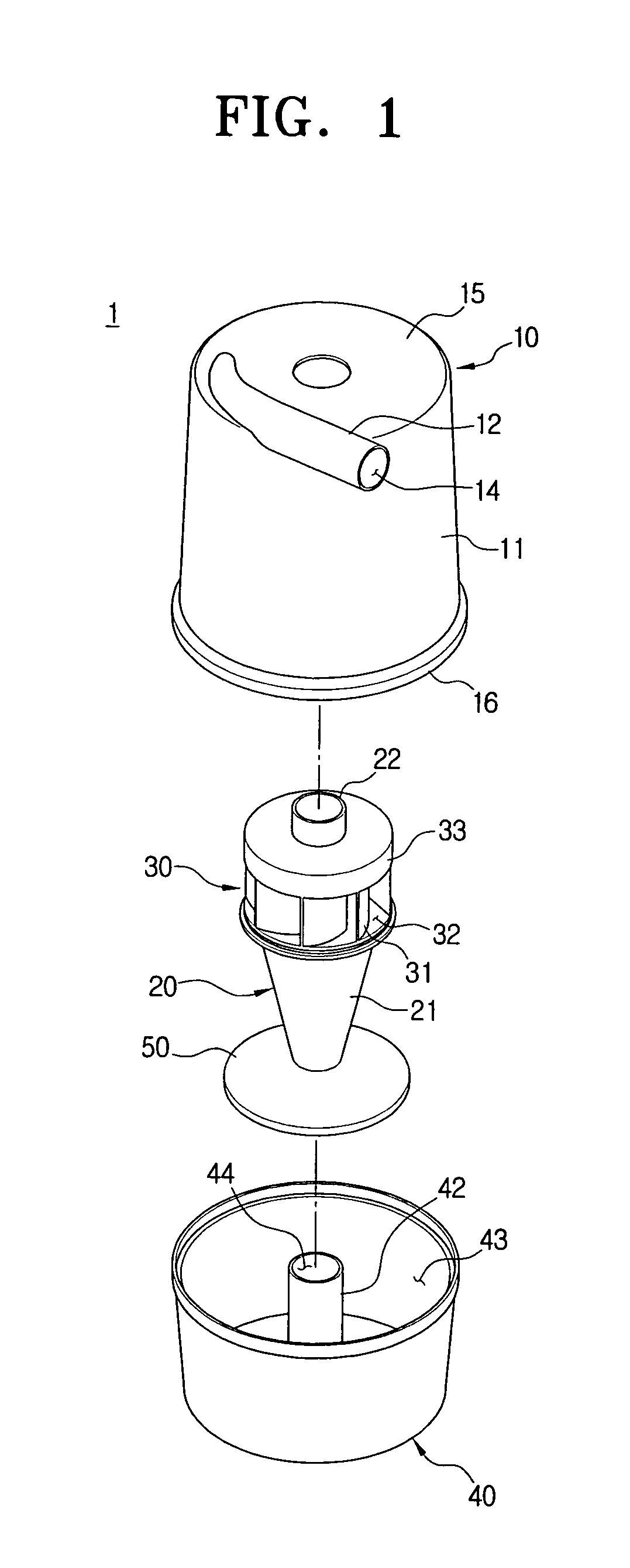 Cyclone dust collecting apparatus for vacuum cleaner