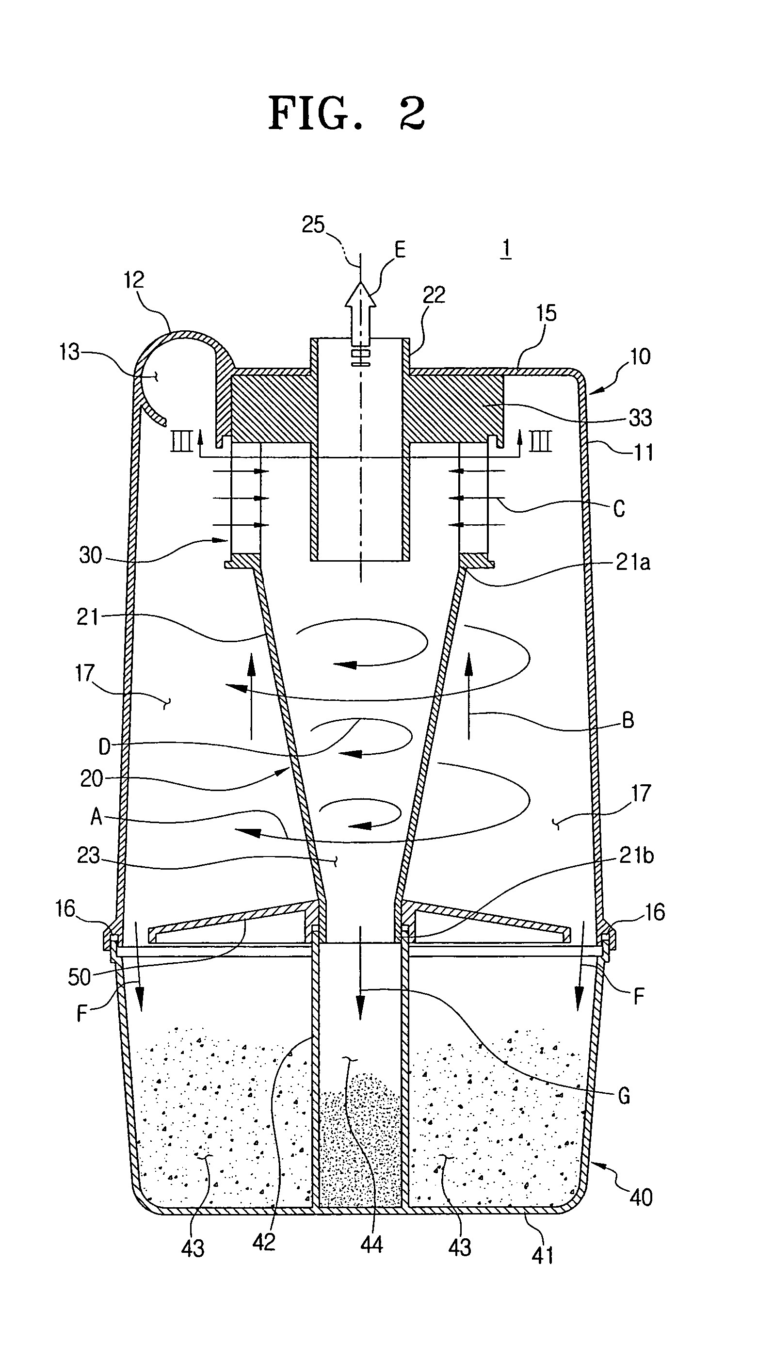 Cyclone dust collecting apparatus for vacuum cleaner