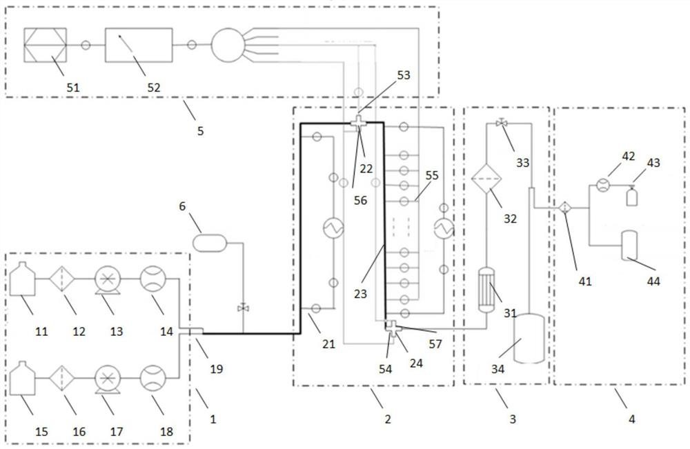 Device for simulating flowing and heat transfer characteristics of water-oil mixture in regenerative cooling channel