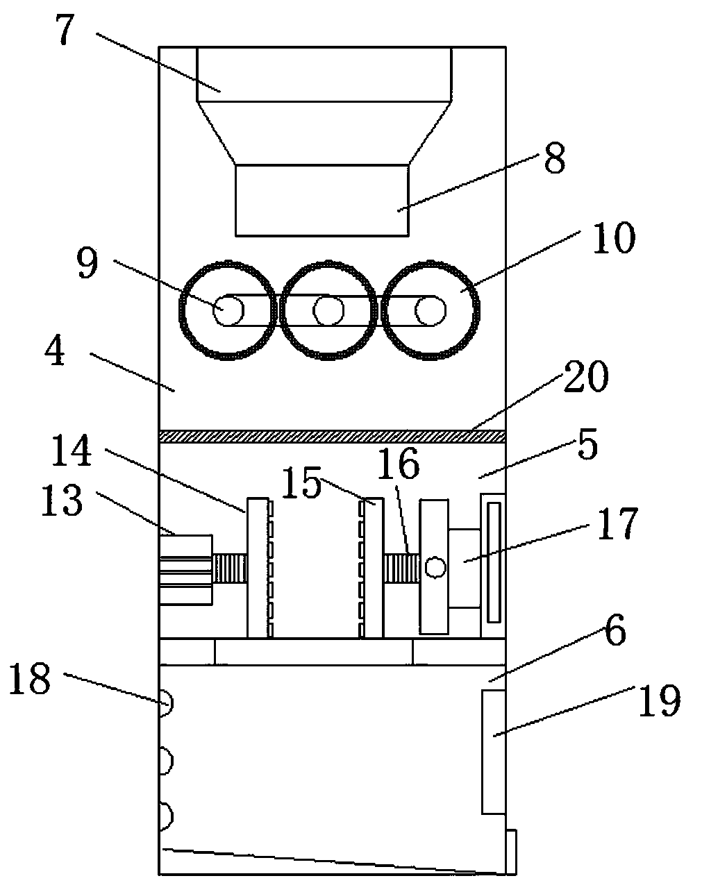 Novel agricultural feed mixing, processing and crushing device