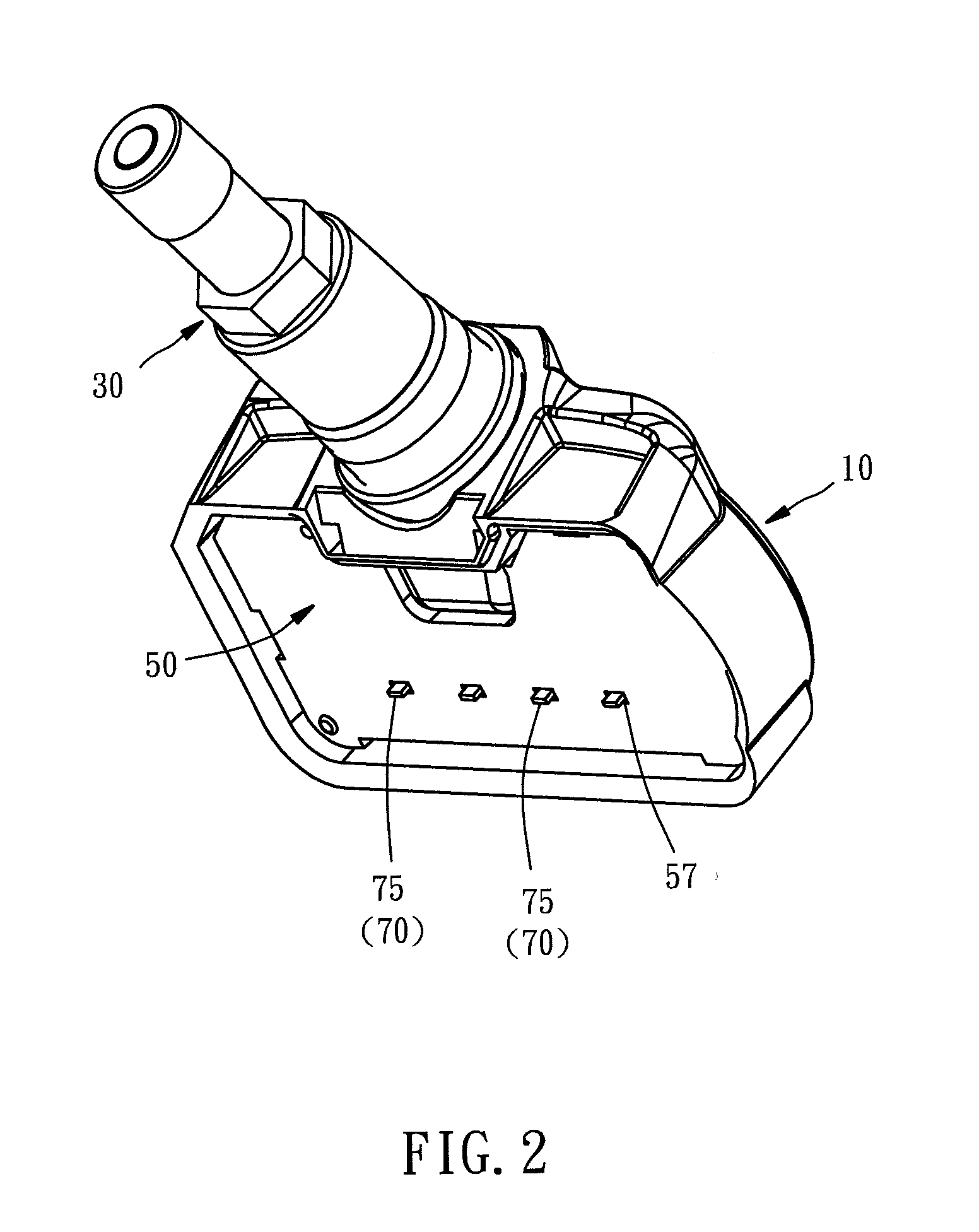 Terminal encapsulated tire monitoring device