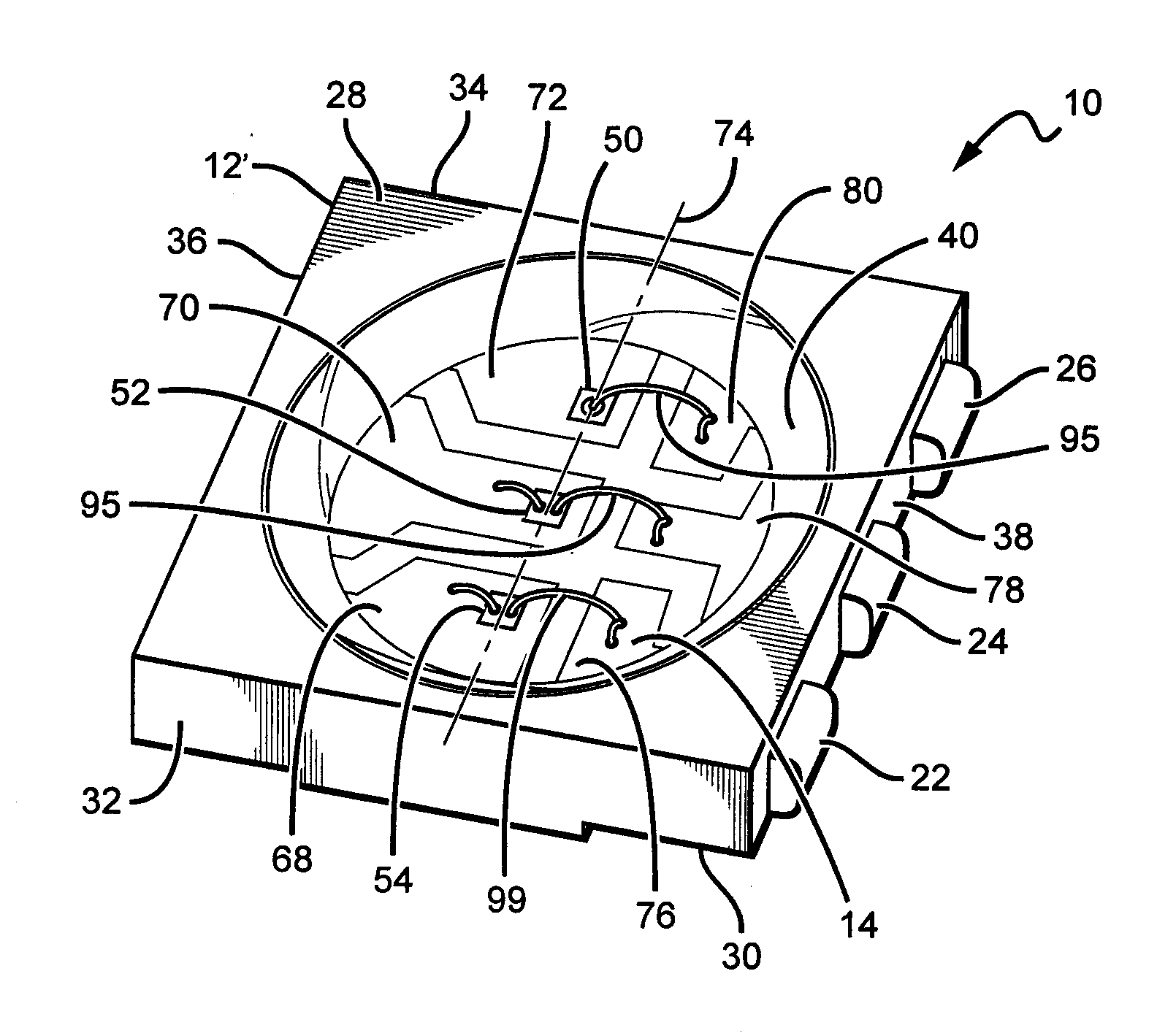 Waterproof surface mount device package and method